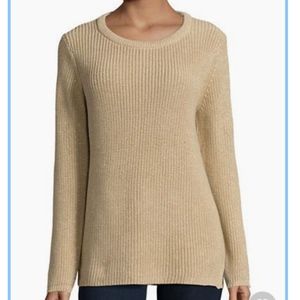 Calvin Klein Metallic Sweater Gold
